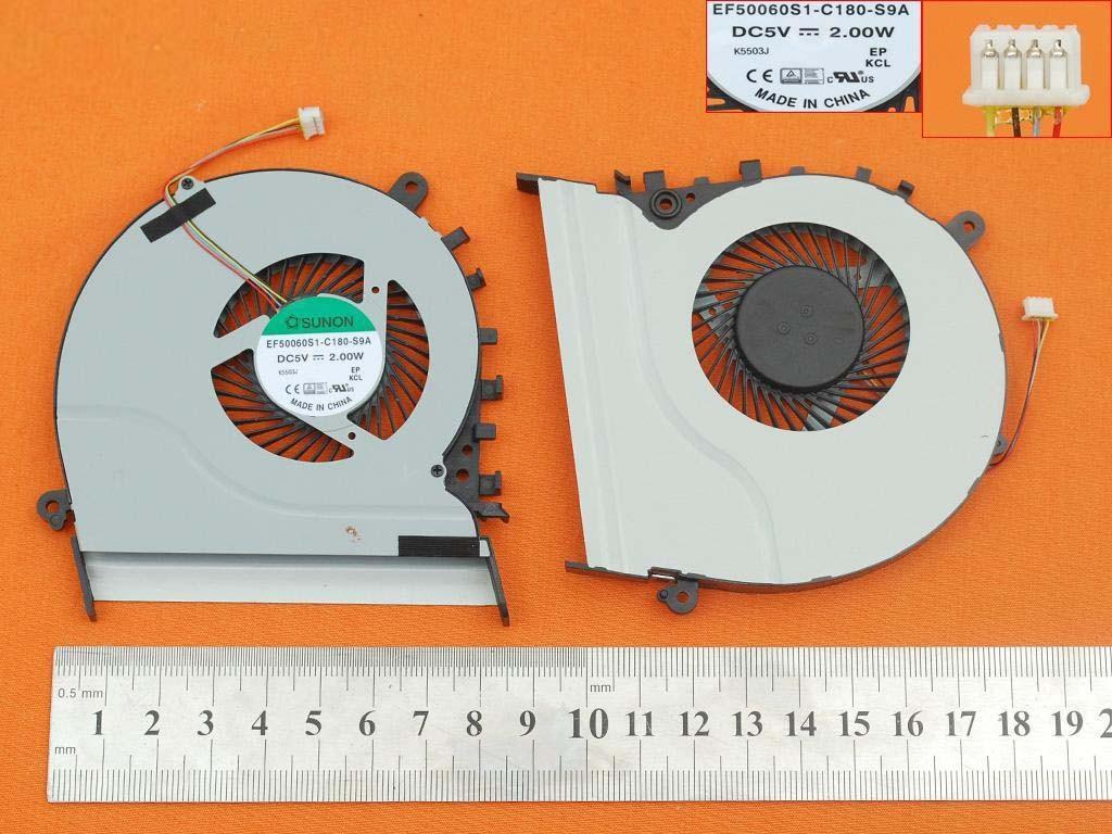 Ventilador Cpu Para Portátil Asus Vivobook S551L S551Lb V551 V551L 4Pin 5V 0.4A Ef50060S1-C180-S9A