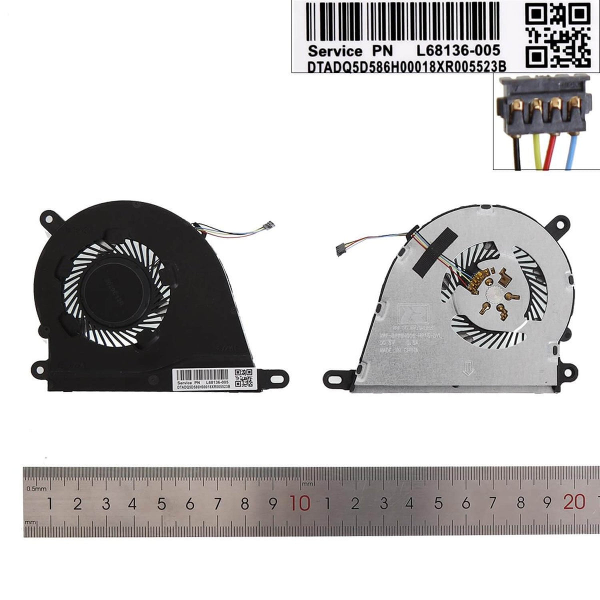 Ventilador Cpu Para Portátil Hp Pavilion 15-Dy 15-Dy1024 14-Dq 14S-Fq 14S-Dq 15S-Fq 15S-Eq 340S G7