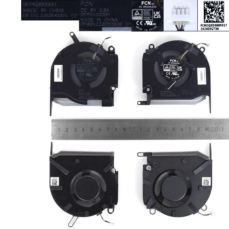 Ventiladores Cpu + Gpu Para Portátil Hp Omen 16 K 16 N Tpn Q280 Tpn Q280