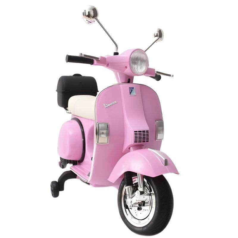 Vespa Px150 12v Eléctrica Para Niños Blanco Rosa