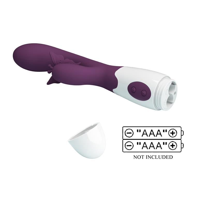 Pretty Love - Butterfly Kiss Vibrador Rabbit & Estimulador Punto G Morado