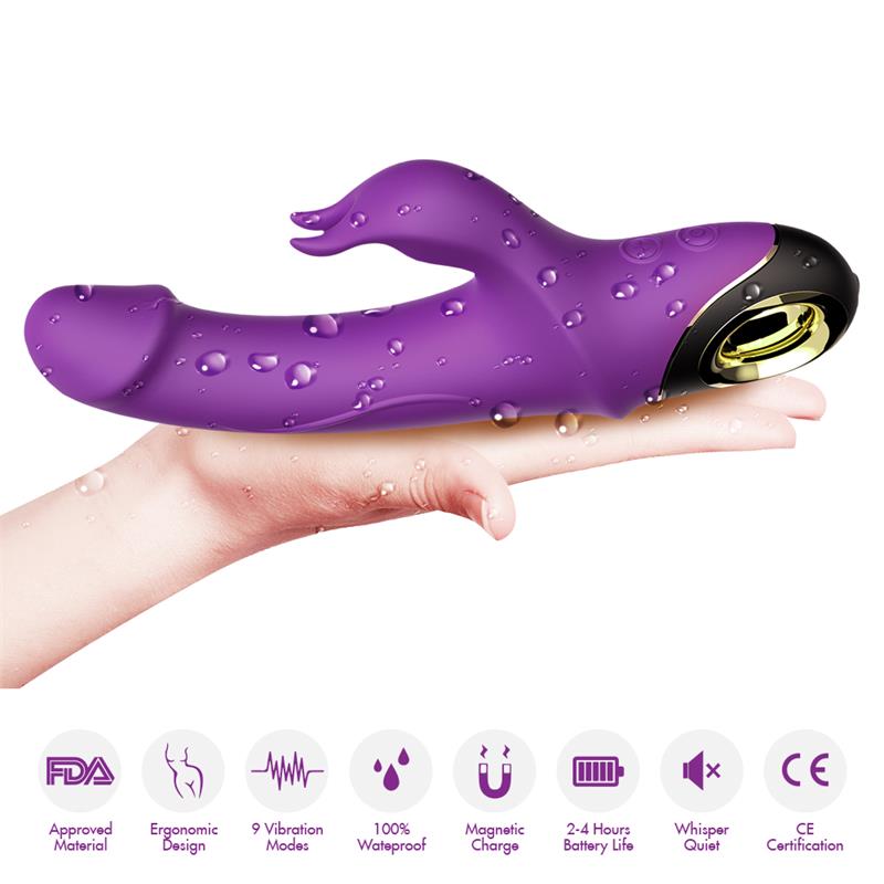 Vibrador Con Rotación 360º Purpura