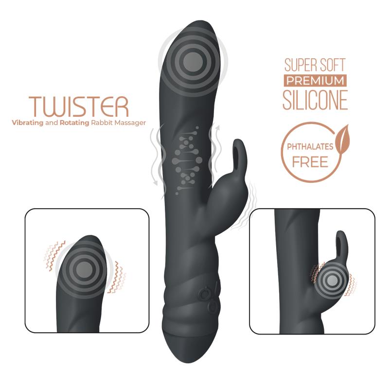 Vibrador Rampante Twister - Negro