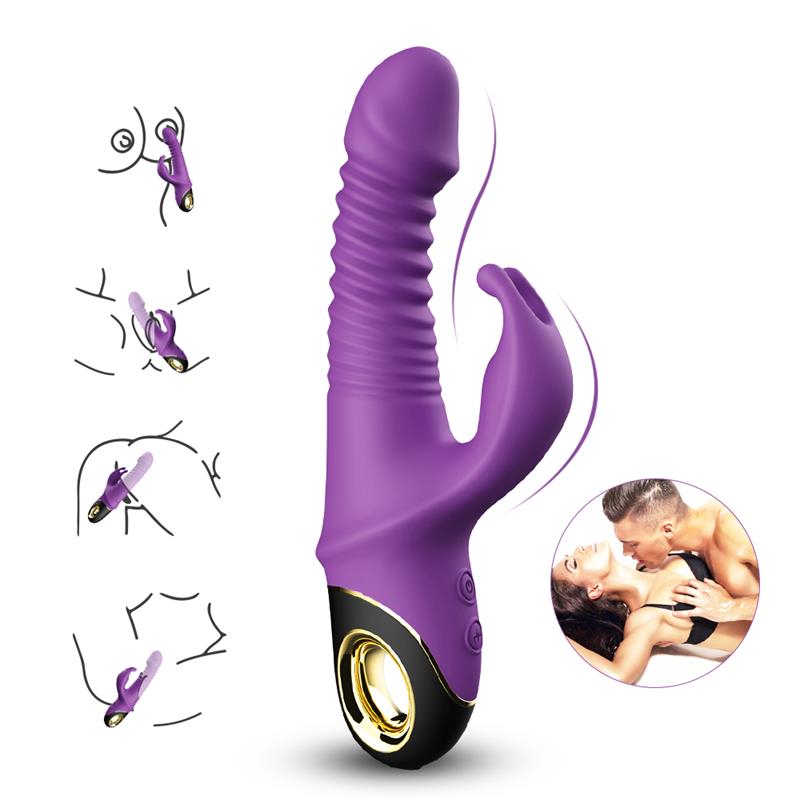 Vibrador Con Thrusting Y Oscilación 360º Purpura