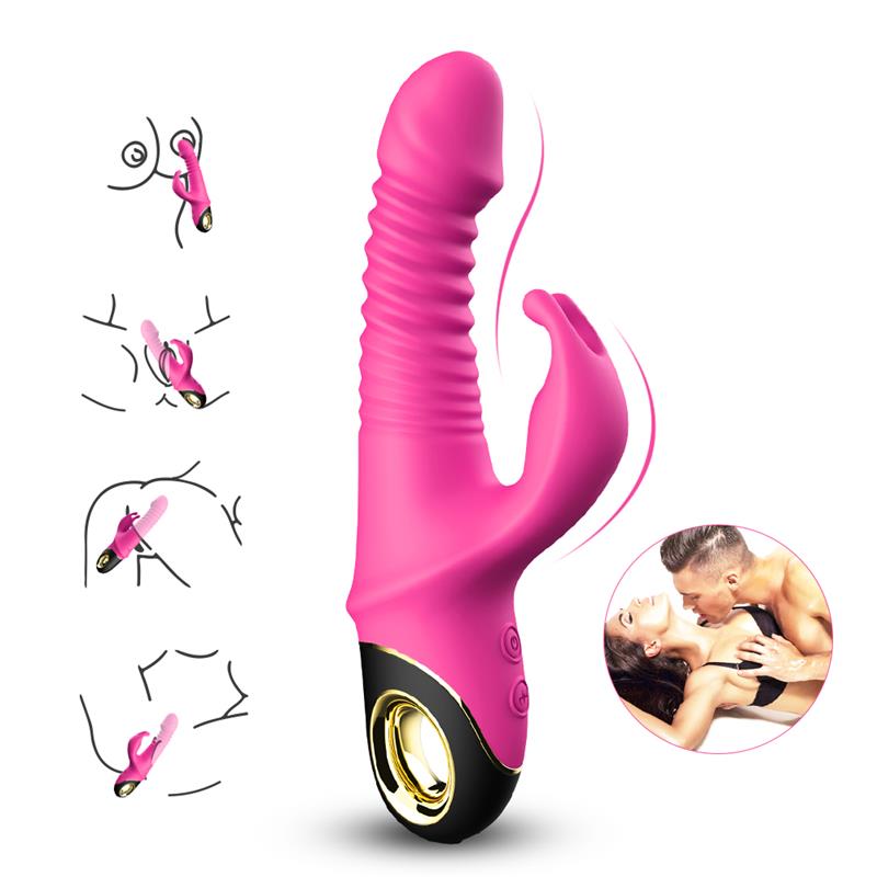 Vibrador Con Thrusting Y Oscilación 360º Rosa