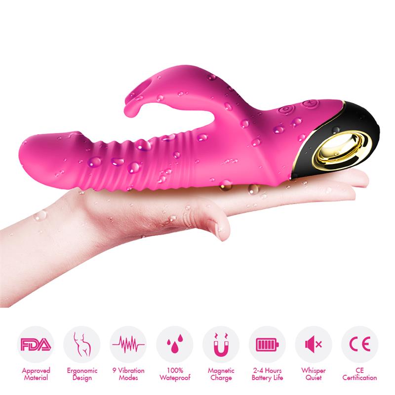 Vibrador Con Thrusting Y Oscilación 360º Rosa