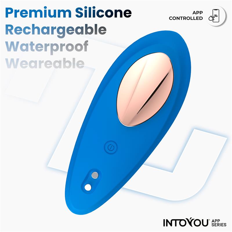 Vibrador De Braguita Silicone  Con App Silicona Silicona Azul