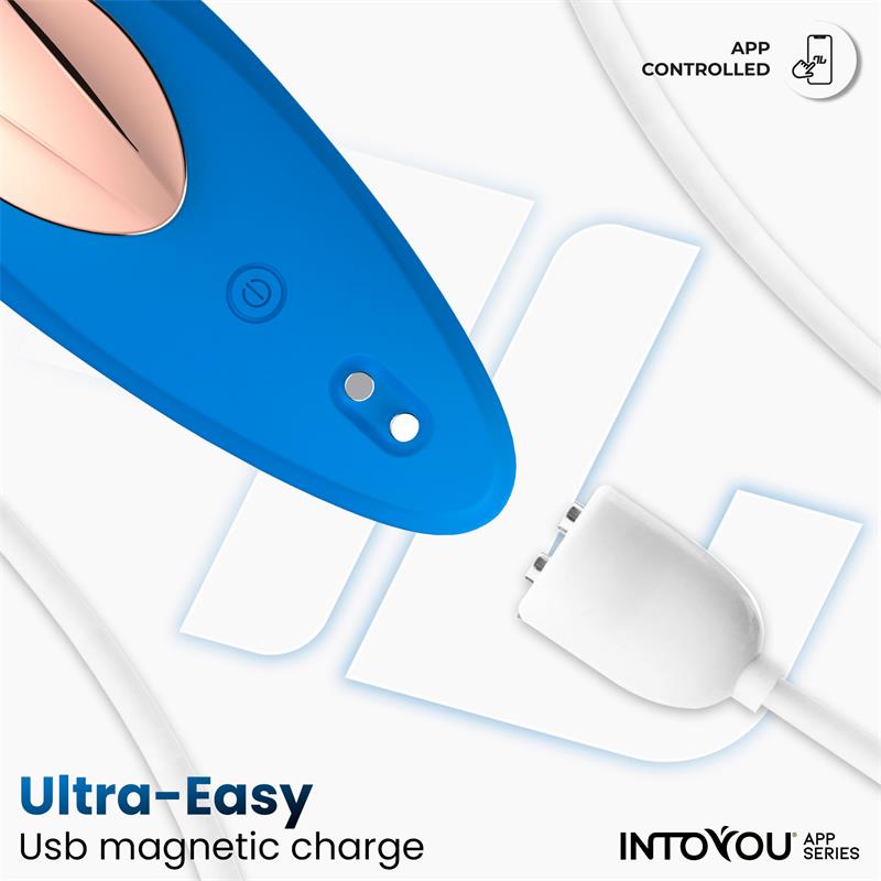 Vibrador De Braguita Silicone  Con App Silicona Silicona Azul