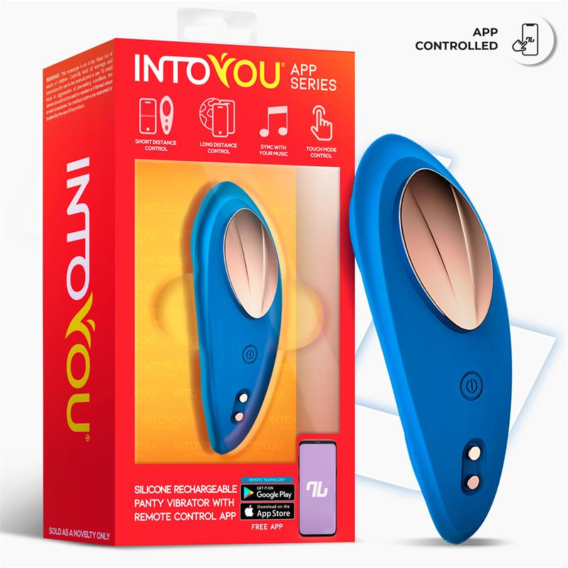 Vibrador De Braguita Silicone  Con App Silicona Silicona Azul