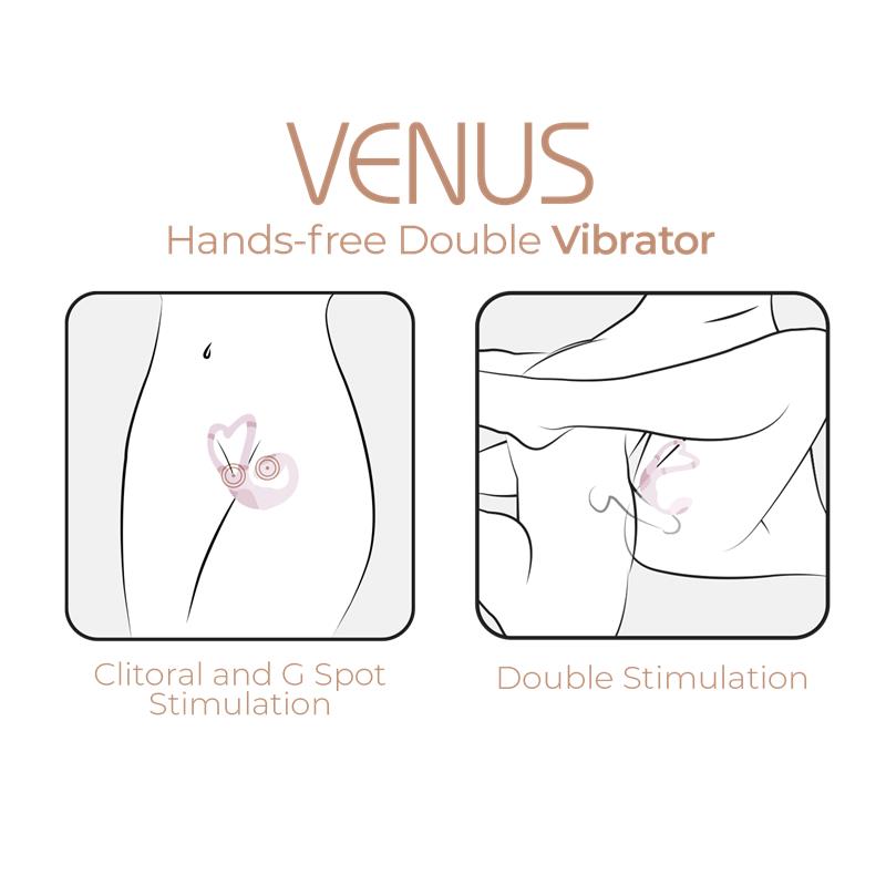 Adrien Lastic - Venus Doble Estimulador Clítoris & Punto-G App Gratuita Rosa