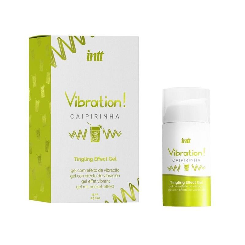Intt - Potente Estimulante Íntimo Gel Vibrador Liquido Caipirinha 15 Ml