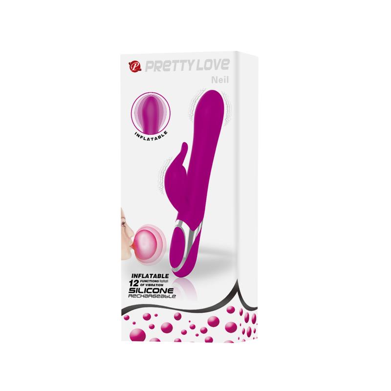 Vibrador Neil Funcion Inflable 23.7 Cm