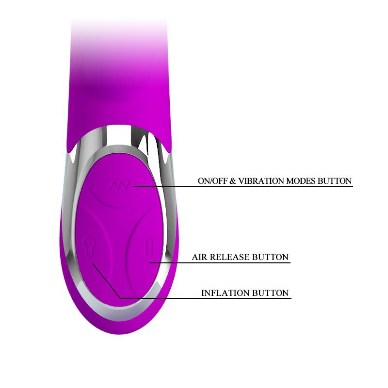 Vibrador Neil Funcion Inflable 23.7 Cm