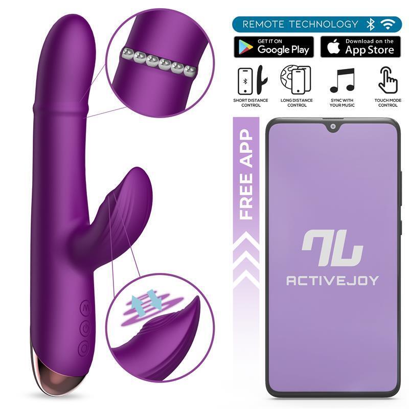 Vibrador  Sendel Con Anillo De Bolas Internas Up And Down Y Pulsación Con App