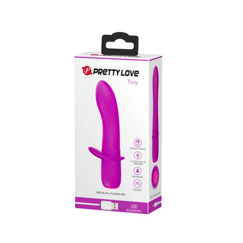Pretty Love - Troy Vibrador Recargable Morado