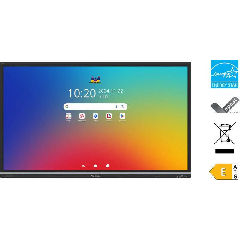 Viewsonic Viewboard 51 Series 86" Uhd Touch Ir 450nits 2x25w+20w Sub + 8-Array Mic 3xusb-C 16 128gb Android 14 Edla Certified