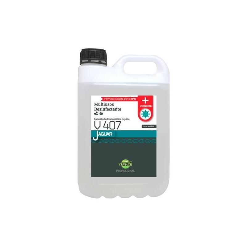Vinfer Desinfectante Multiuso Hidroalcohólico Autorizado Jaguar V407 Garrafa 5l