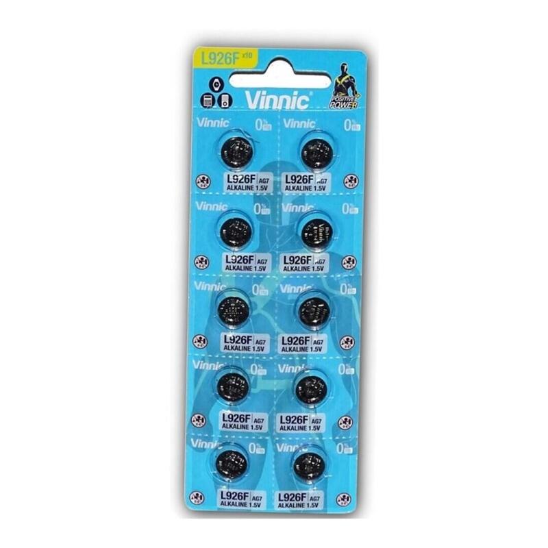 Vinnic Pila Boton Alcalina Ag7 L926f Lr57 Blister*10