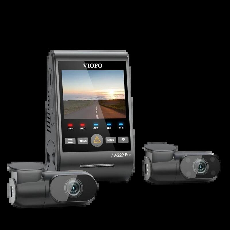 Viofo A229 Pro 3ch Cámara Delantera 4l 30fps, Trasera 2k, Interior 2k - Dash Cam