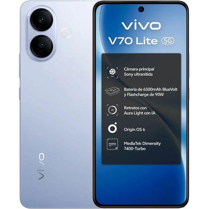 Vivo V70 Lite Azul 128 Gb 6 Gb Ram 6.77 " Fhd + Mediatek Dimensity 7400 Turbo 6.500 Mah