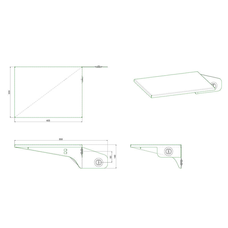 Vogels Smartmetals Laptop Ablage Para Liftsysteme 1 Säule