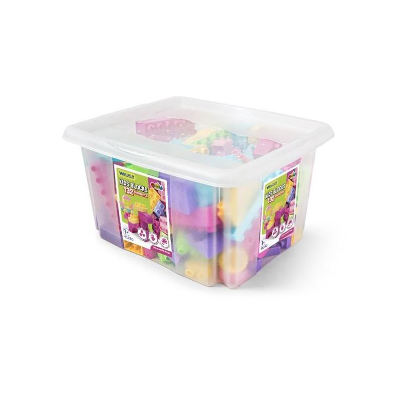 Wader Blocks 132 Pcs. In A Container For Girls