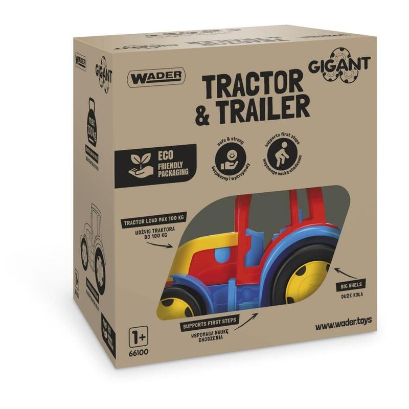 Wader Gigant Tractor And Trailer Set 102 Cm In B