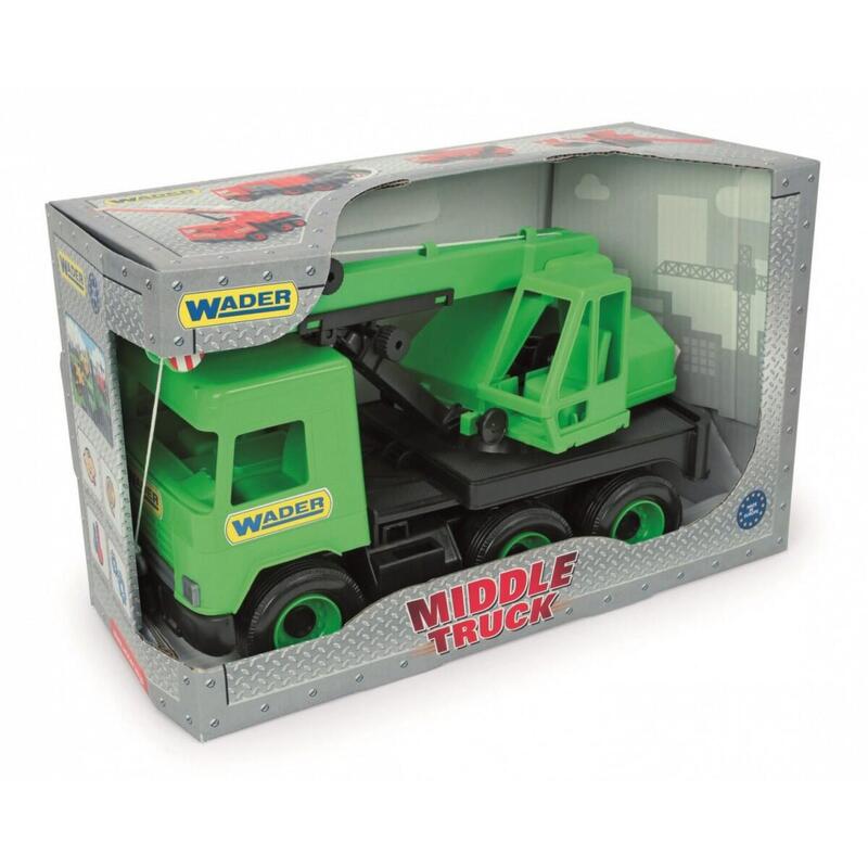 Wader Middle Truck Crane In Cardboard Box 38 Cm
