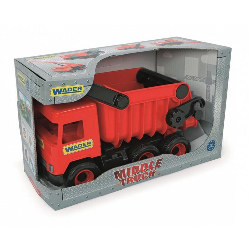 Wader Middle Truck Tip-  Lorry Rojo In Box 38 Cm