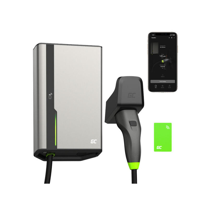 Wallbox Green Cell Habuden 22kw 32a - 7,5m De Cable Con Nfc