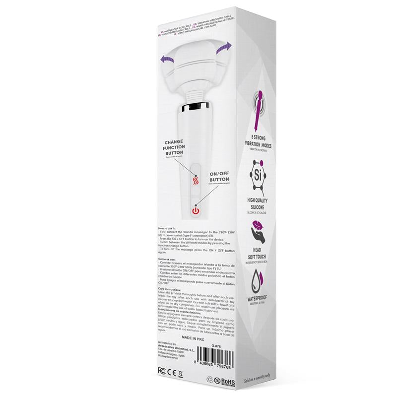 Masajeador Wanda   Con Cable Blanco