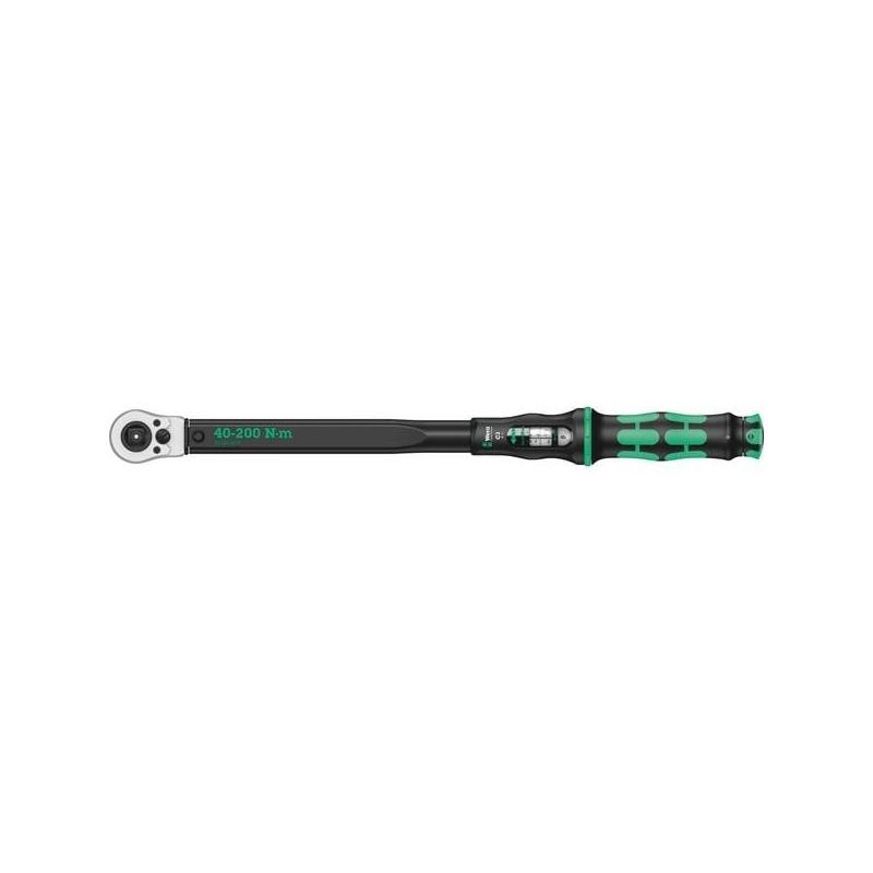 Wera Llave Dinamométrica De  Click-Torque C 3 Push R/L (Negro/Verde, Salida 1/2")