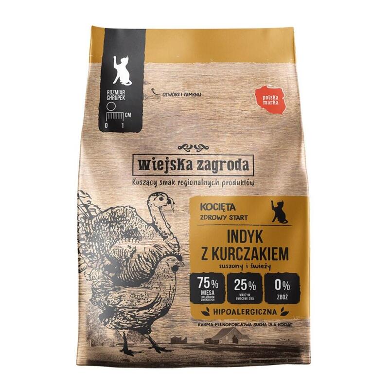 Wiejska Zagroda Comida Para Mascotas Sucha Para Gato Pavo Z Kurczakiem (Kociak) 400g