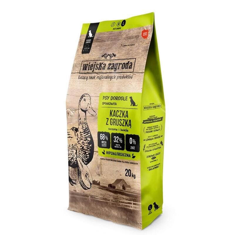 Wiejska Zagroda Comida Para Mascotas Sucha Para Perro Pato Z Gruszka (Dorosly) Chrupki M 20kg