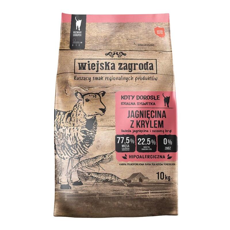 Wiejska Zagroda Lamb With Krill - Comida Seca Para Gatos - 10kg
