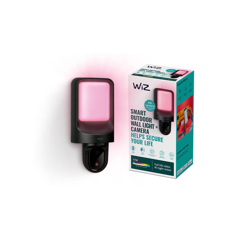 Wiz Smart Wifi Outdoor Wall Light With Camera