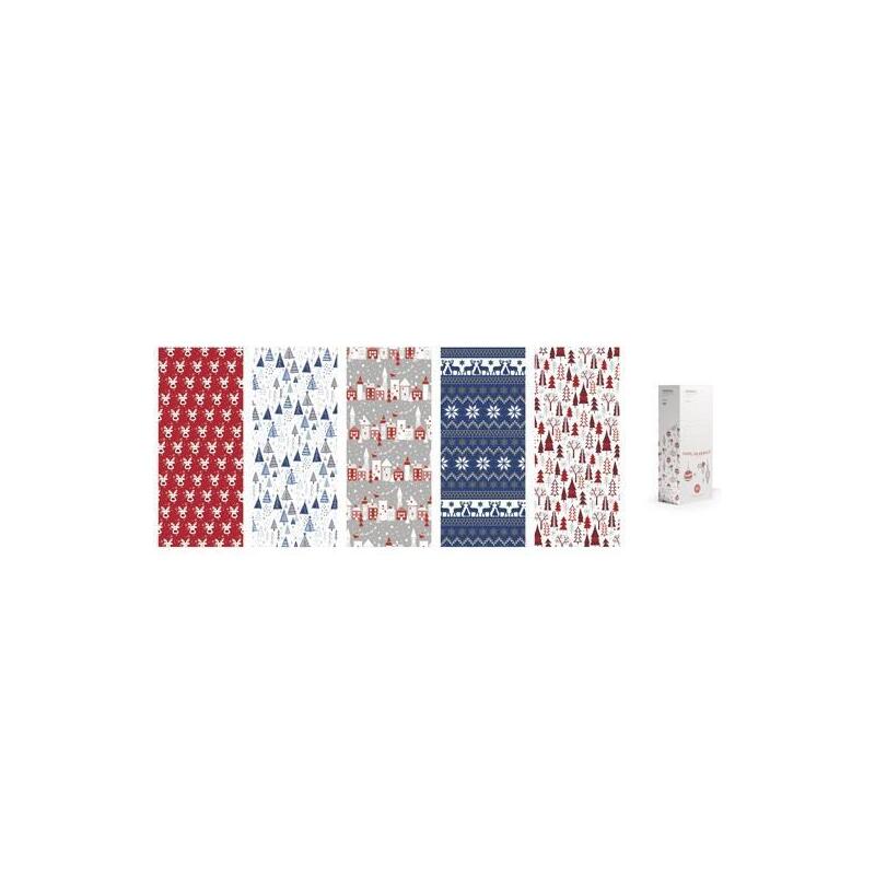Wonder Papel De Regalo Rollo 70cm X 2m Surtido Navidad Nordic Expositor 50 Ud