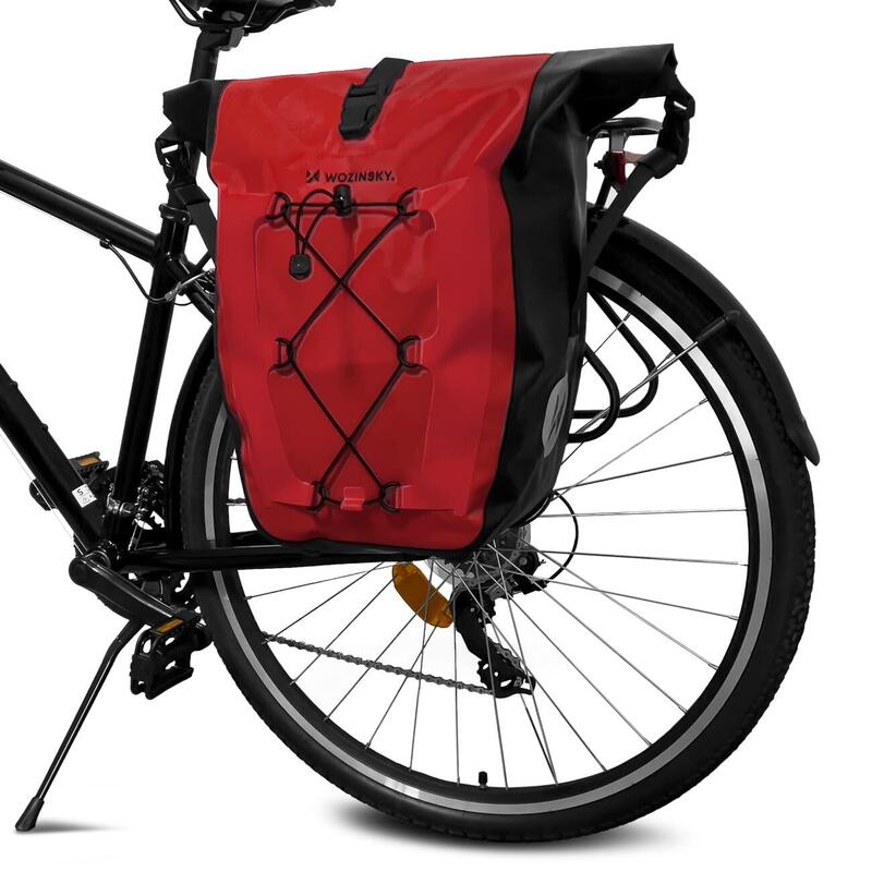 Wozinsky Waterproof Bicycle Bag Trunk Pannier 25l Red (Wbb24