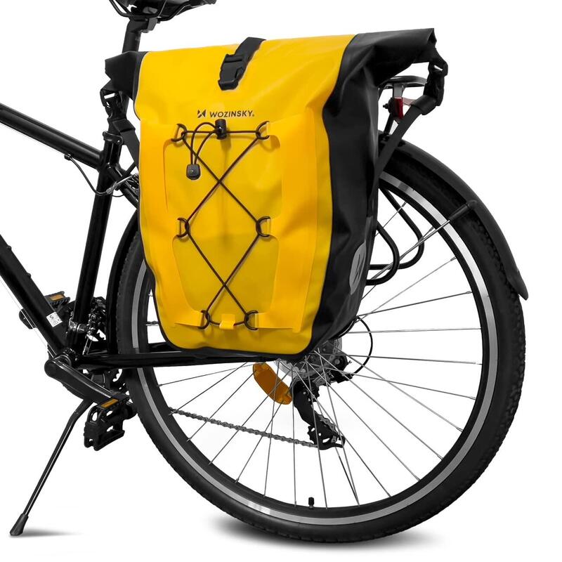 Wozinsky Waterproof Bicycle Bag Trunk Pannier 25l Yellow (Wb
