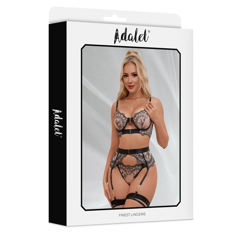Ximena Set De 4 Piezas Con Liguero Talla (Interno):S/M