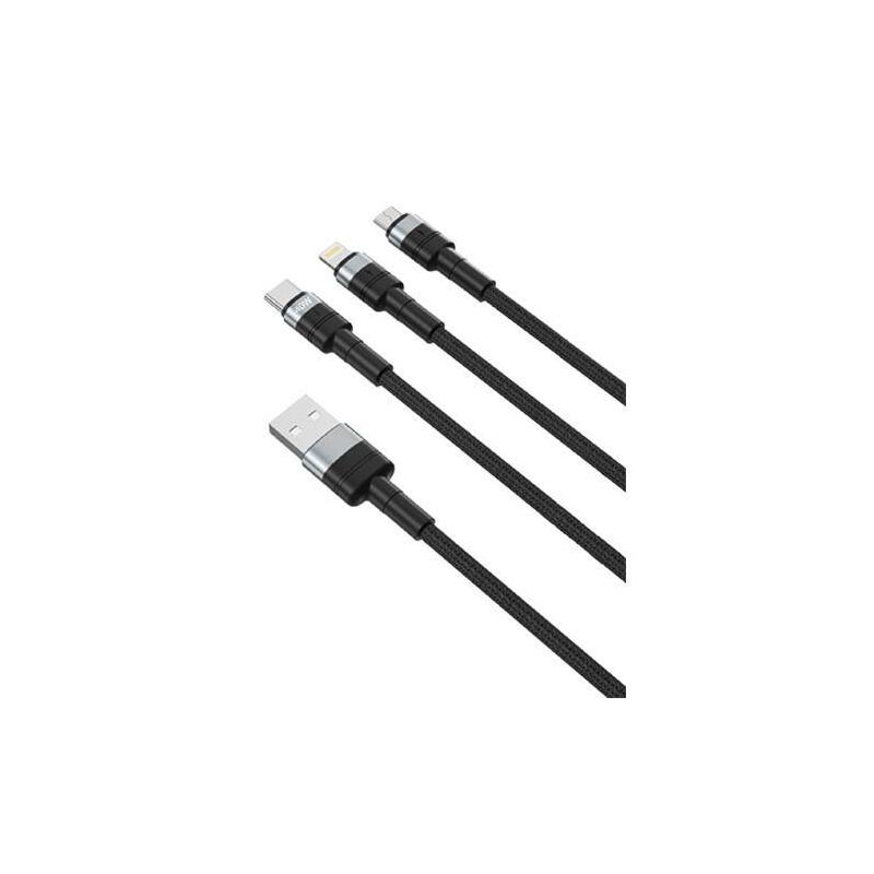 Xo Cable Nbq191 Carga Rapida 40w 3 En 1 - Micro + Tipo C + Lightning A Usb