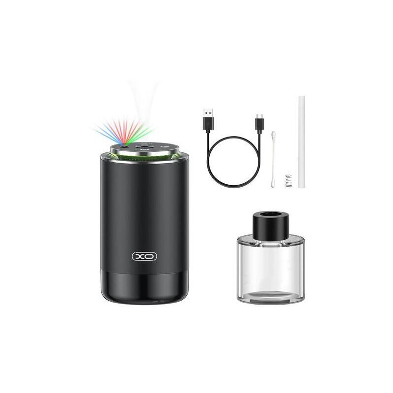 Xo Humidificador - Ideal Para Vehiculos Y Espacios Pequeños - Bateria 300mah - Capacidad 50ml - Led - Negro