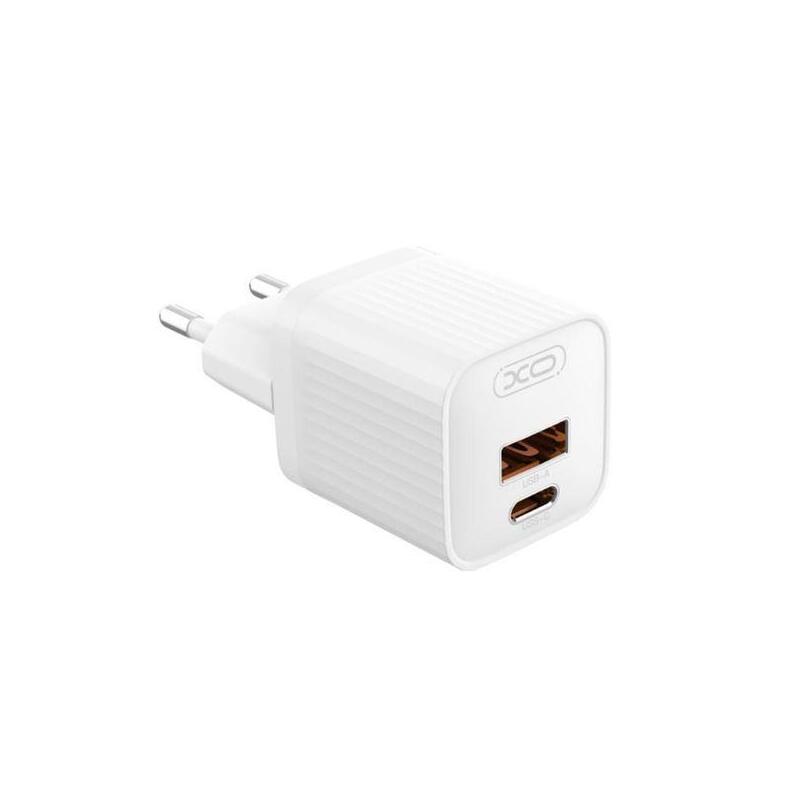 Xo L147 Cargador De Corriente 20w - Usb-A Y Usb-C - Carga Rapida - Blanco