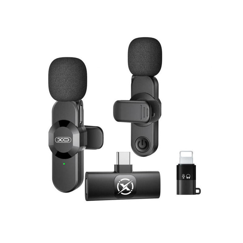 Xo Mc14 Microfono Inalambrico De Solapa - Cancelacion De Ruido - 100hz-10khz - Alcance 15m - Usb-C - Clip - Peso Ligero