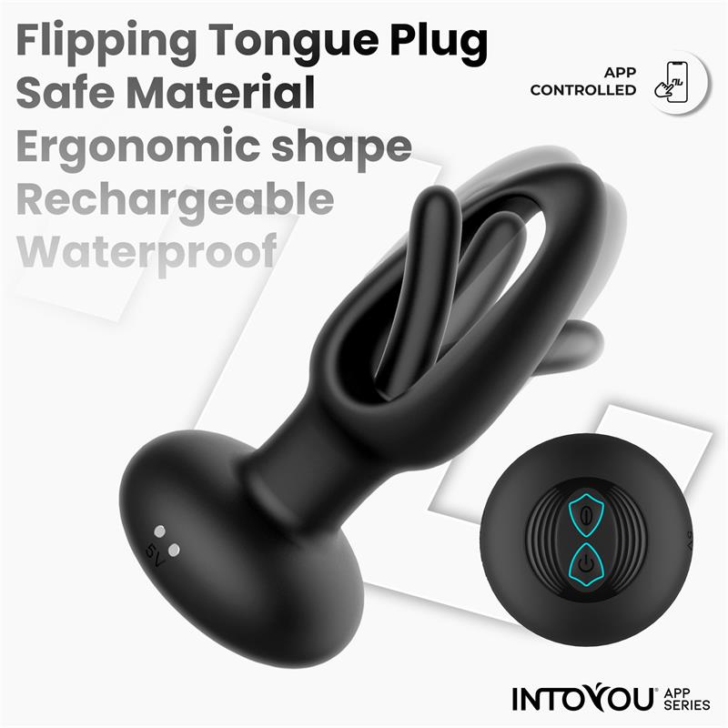 Zack Plug Anal Con Flipping Tongue Y Vibración Con App