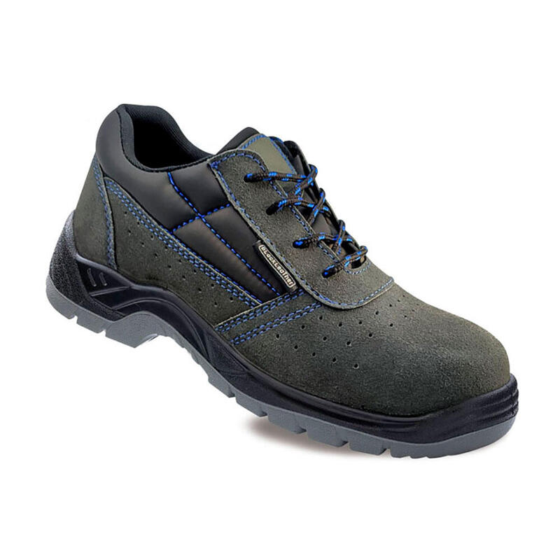 Zapatos De Seguridad Piel Serraje Perforado S1p Metalfree Talla 39 Blackleather