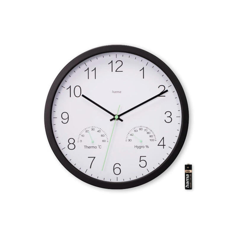 Zegar Scienny 30cm Santorini Negro