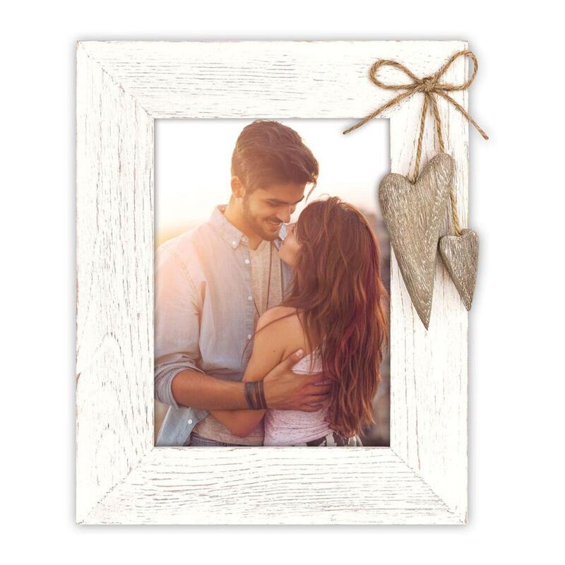 Zep Lille White            13x18 Holz Portrait Mit Herzen  Re657w