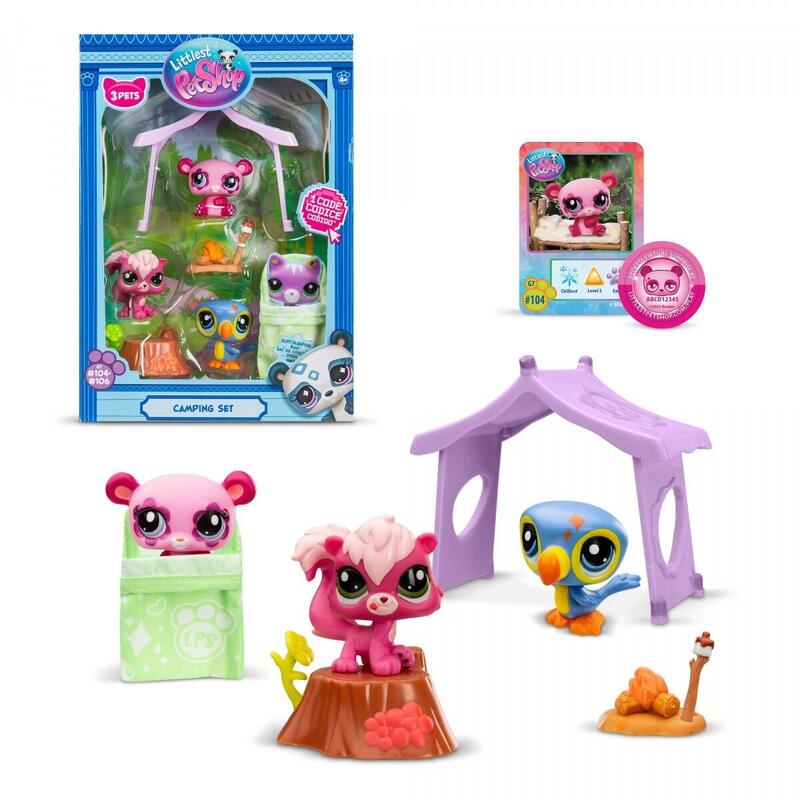 Zestaw 3 Figurek Littlest Pet Shop Camping