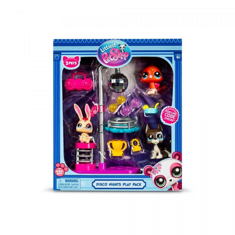Zestaw Figurek Littlest Pet Shop G7 S3 Disco Z 3 Figurkami